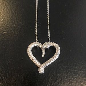 Swarovski Crystal Snake Heart Necklace